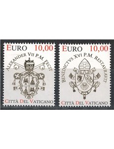 VATICANO 2012 Colonnato di Piazza San Pietro 2v MNH**