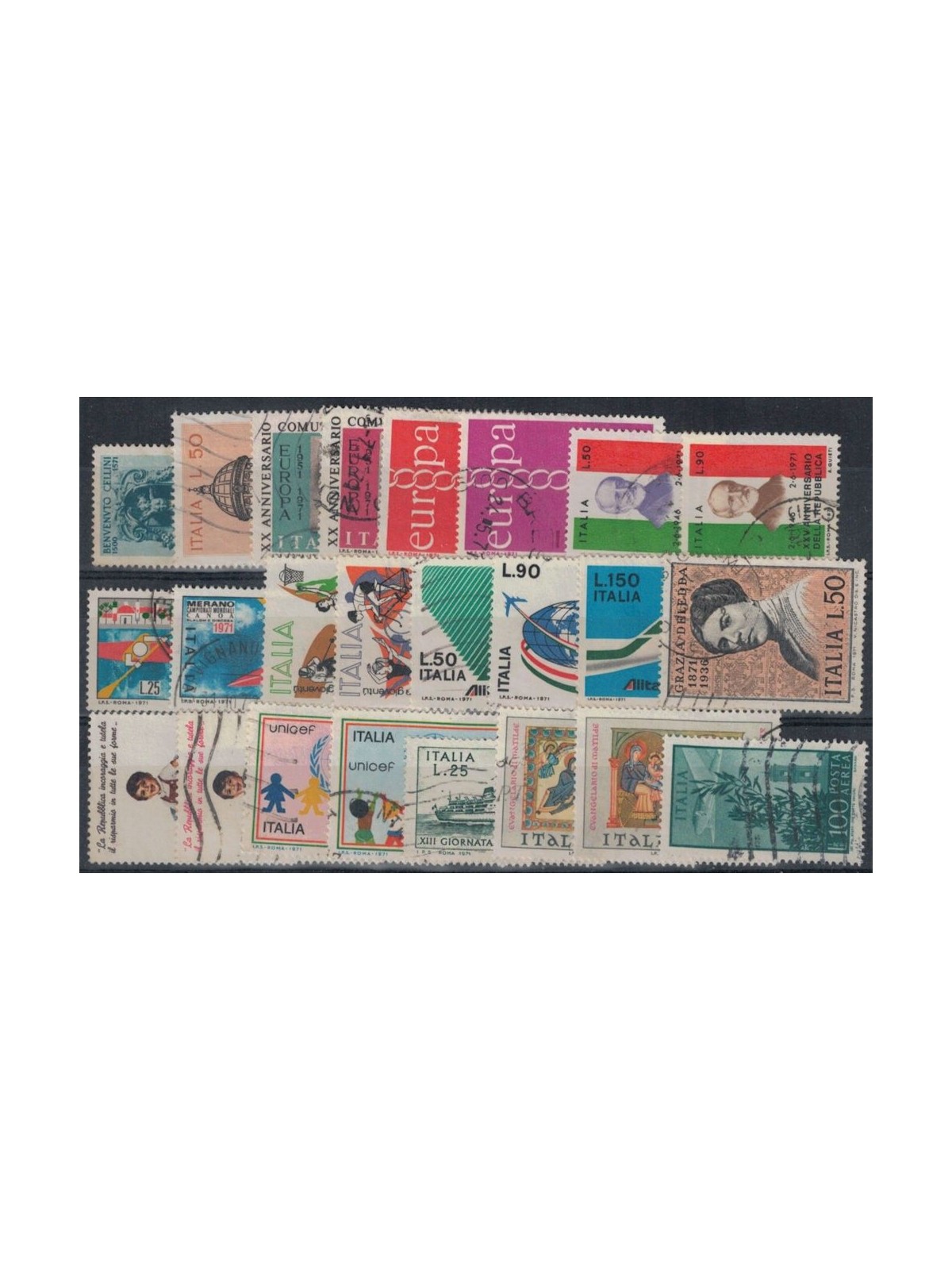ITALY 1971 Complete Year 25v us