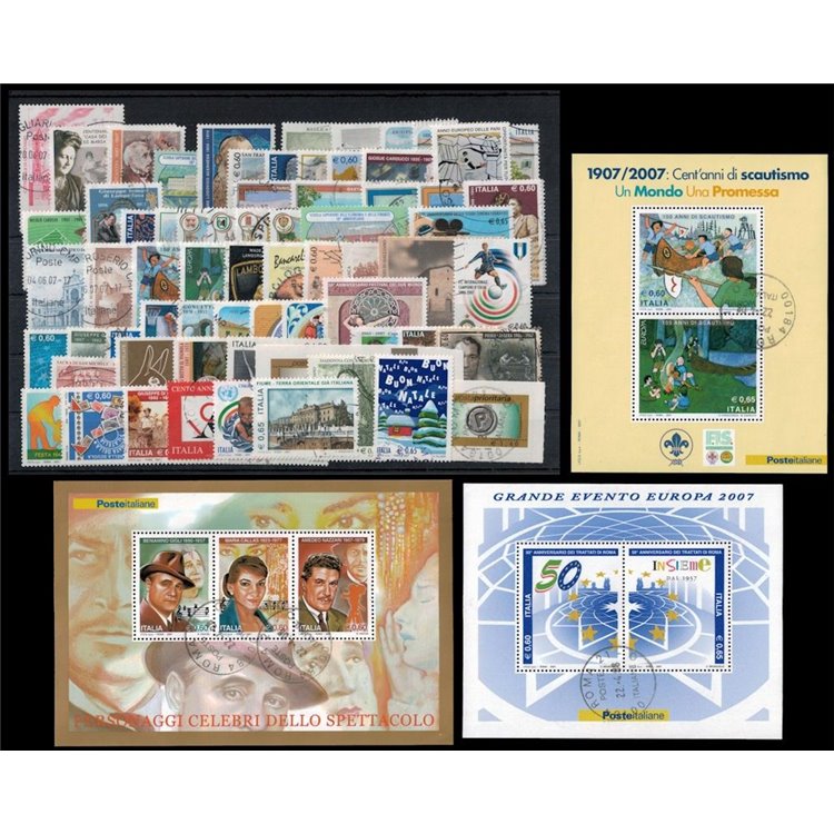 ITALY 2007 Complete year 66v + 3 s/s us