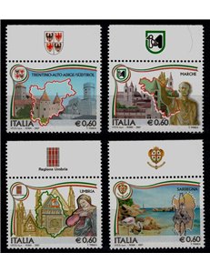 ITALIA 2007 Regioni d'Italia (con appendice) 4v MNH**