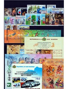 SAN MARINO 2004 Annata completa 32v + 3 BF + 1 LB MNH**