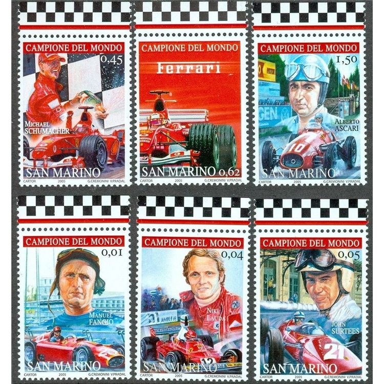 SAN MARINO 2005 Homage to Ferrari 6v MNH**