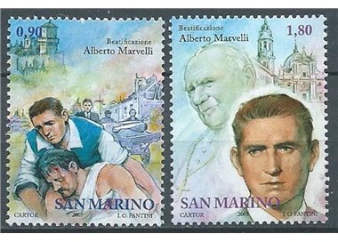 SAN MARINO 2005 Beatification of Alberto Marvelli 2v MNH**