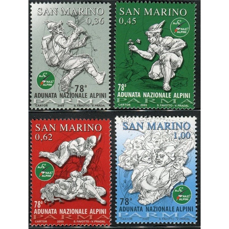 SAN MARINO 2005 Adunata nazionale degli alpini 4v MNH**