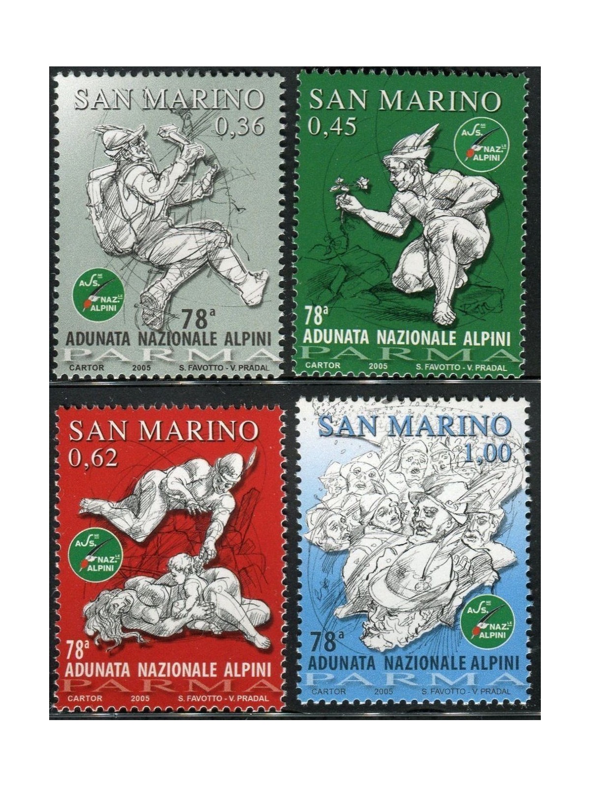 SAN MARINO 2005 National Alpine Rally 4v MNH**