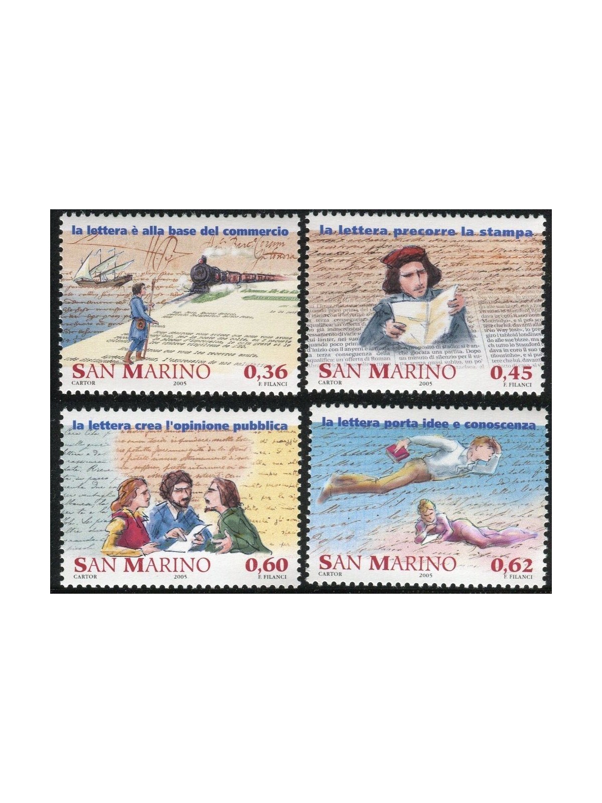 SAN MARINO 2005 Postal History 4v MNH**