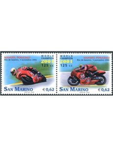 SAN MARINO 2002 Manuel Poggiali 2v MNH**