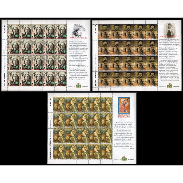 SAN MARINO 2004 Personaggi della letteratura 3 MF MNH**
