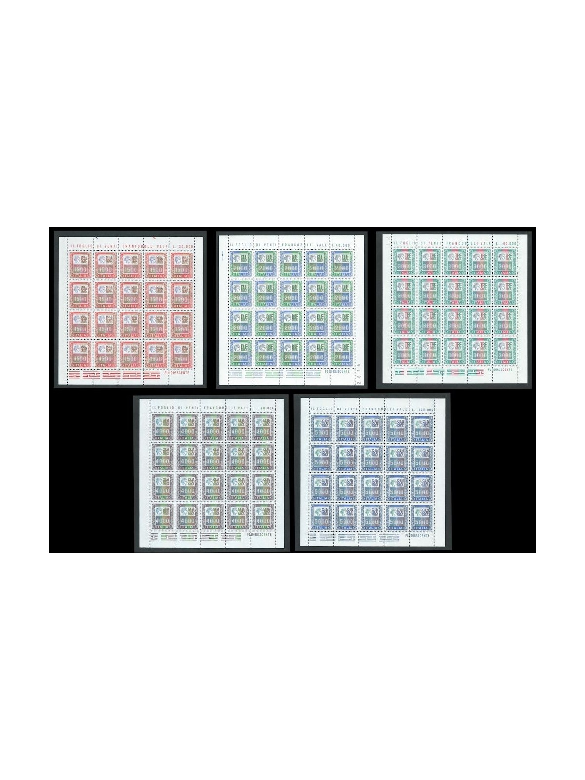ITALIA 1978-79 Alti valori 5 MF MNH**
