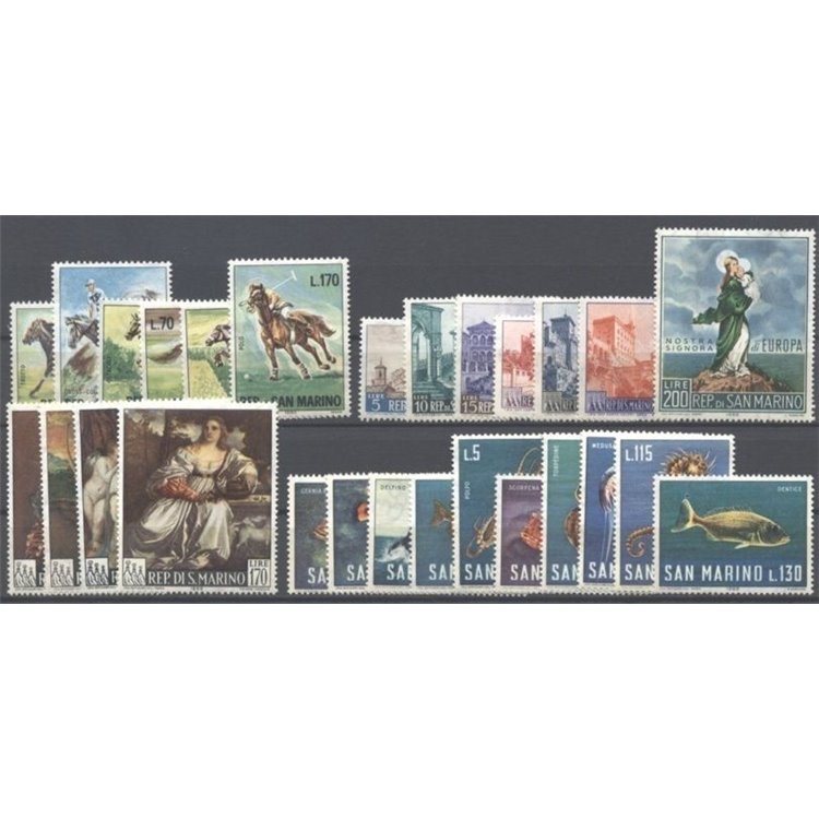 SAN MARINO 1966 Complete Year 27v MNH**