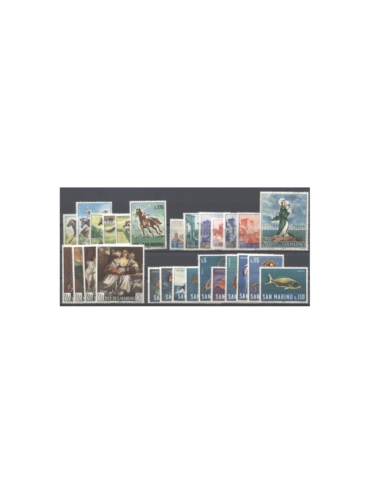 SAN MARINO 1966 Complete Year 27v MNH**