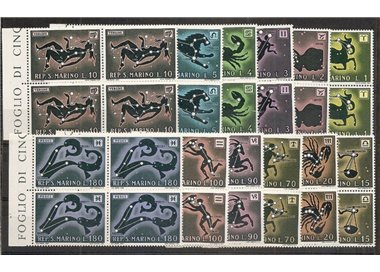 SAN MARINO 1970 Segni zodiacali in quartina 12v MNH**
