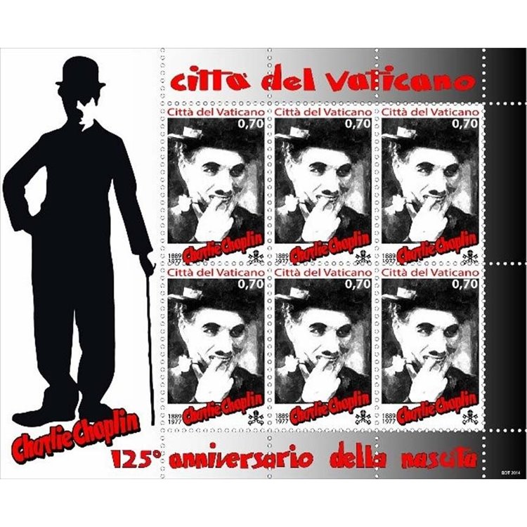 VATICANO 2014 Charlie Chaplin MF MNH**