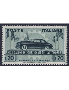 ITALIA 1951 Salone dell'automobile MNH**