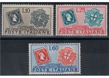 ITALIA 1951 Francobolli sardi 3v MNH**