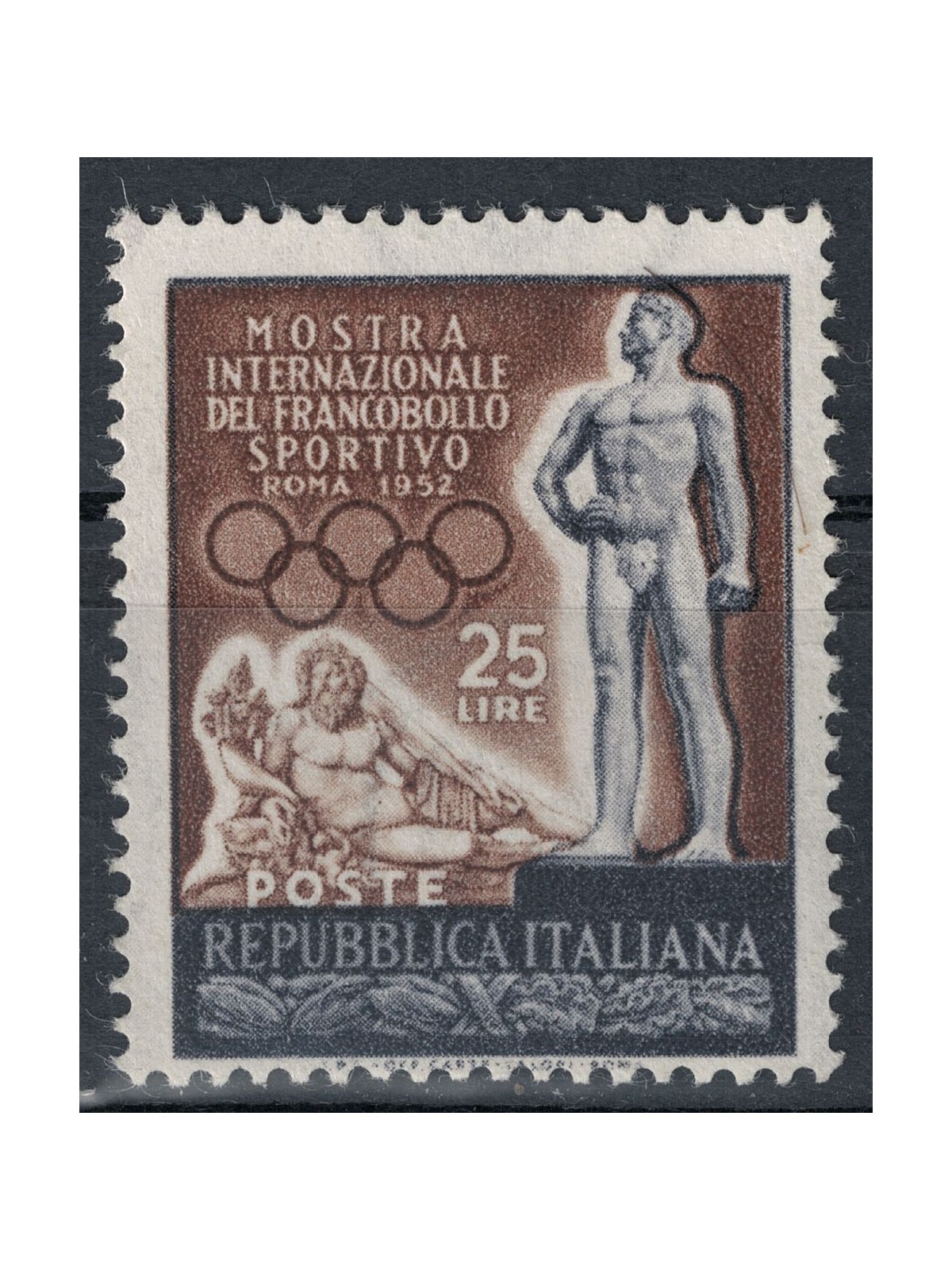 ITALIA 1952 Mostra del francobollo sportivo MNH**