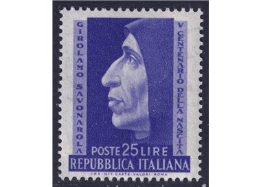 ITALY 1952 Brother Girolamo Savonarola MNH**