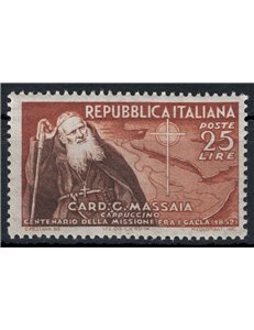 ITALY 1952 Cardinal Guglielmo Massaia MNH**