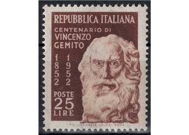 ITALIA 1952 Vincenzo Gemito MNH**
