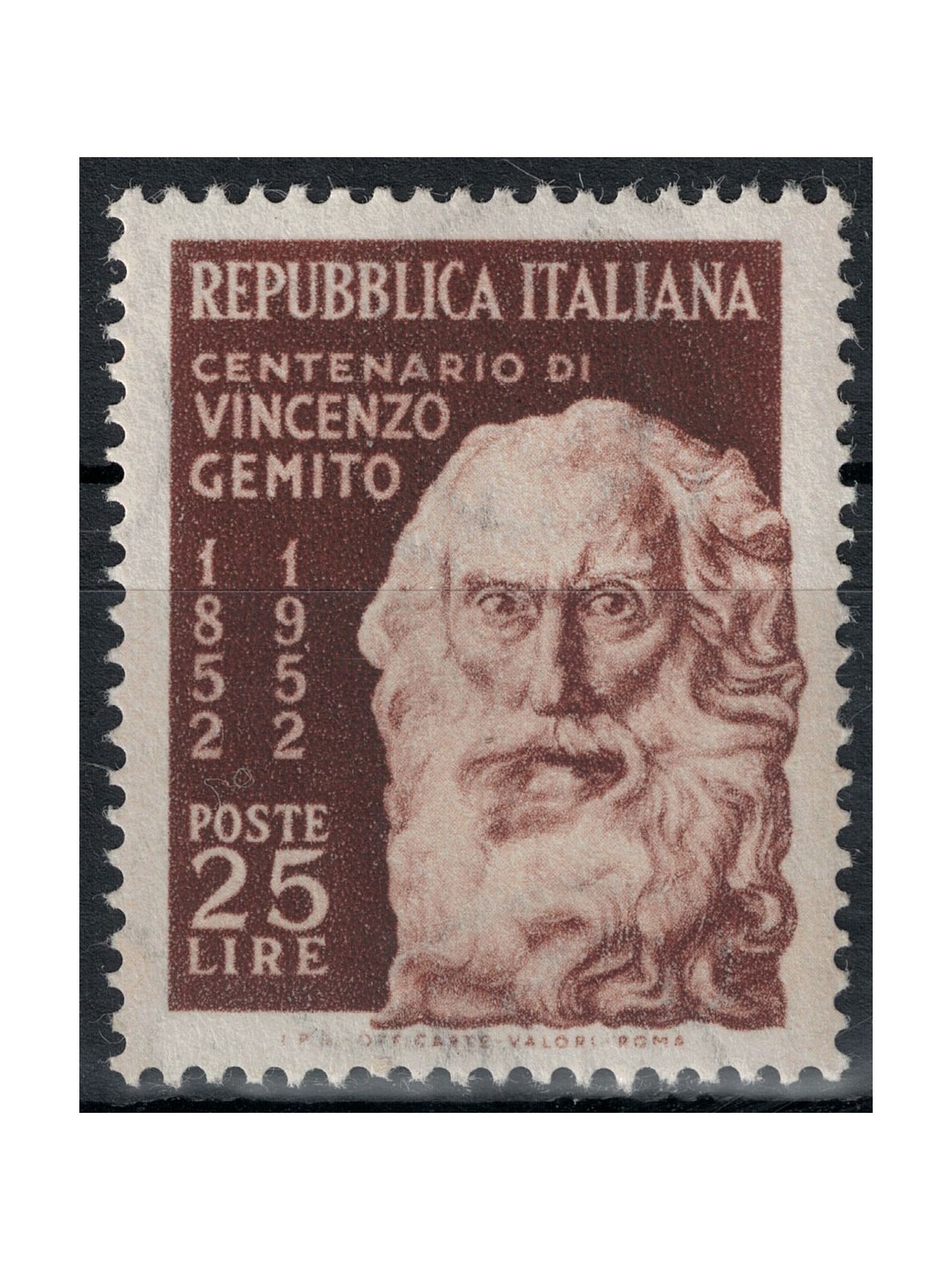 ITALY 1952 Vincenzo Gemito MNH**