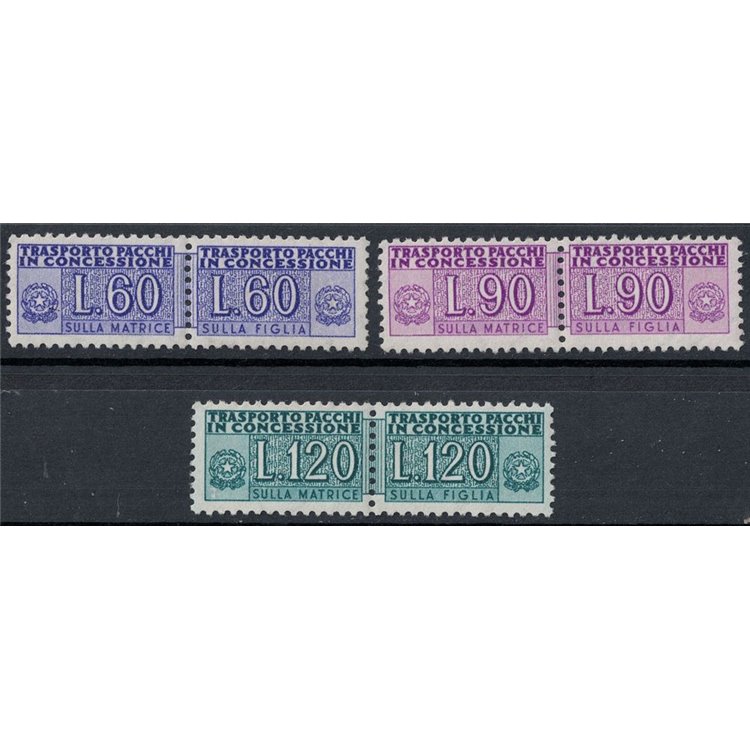 ITALY 1958 Concessionary parcels 3v MNH**