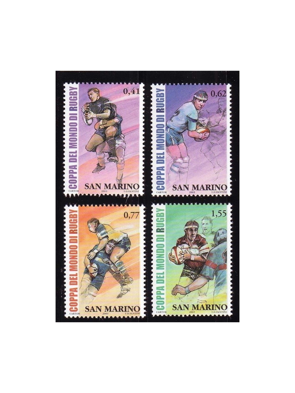 SAN MARINO 2003 Coppa del mondo di rugby 4v MNH**