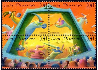 SAN MARINO 2003 Puppet art 4v MNH**