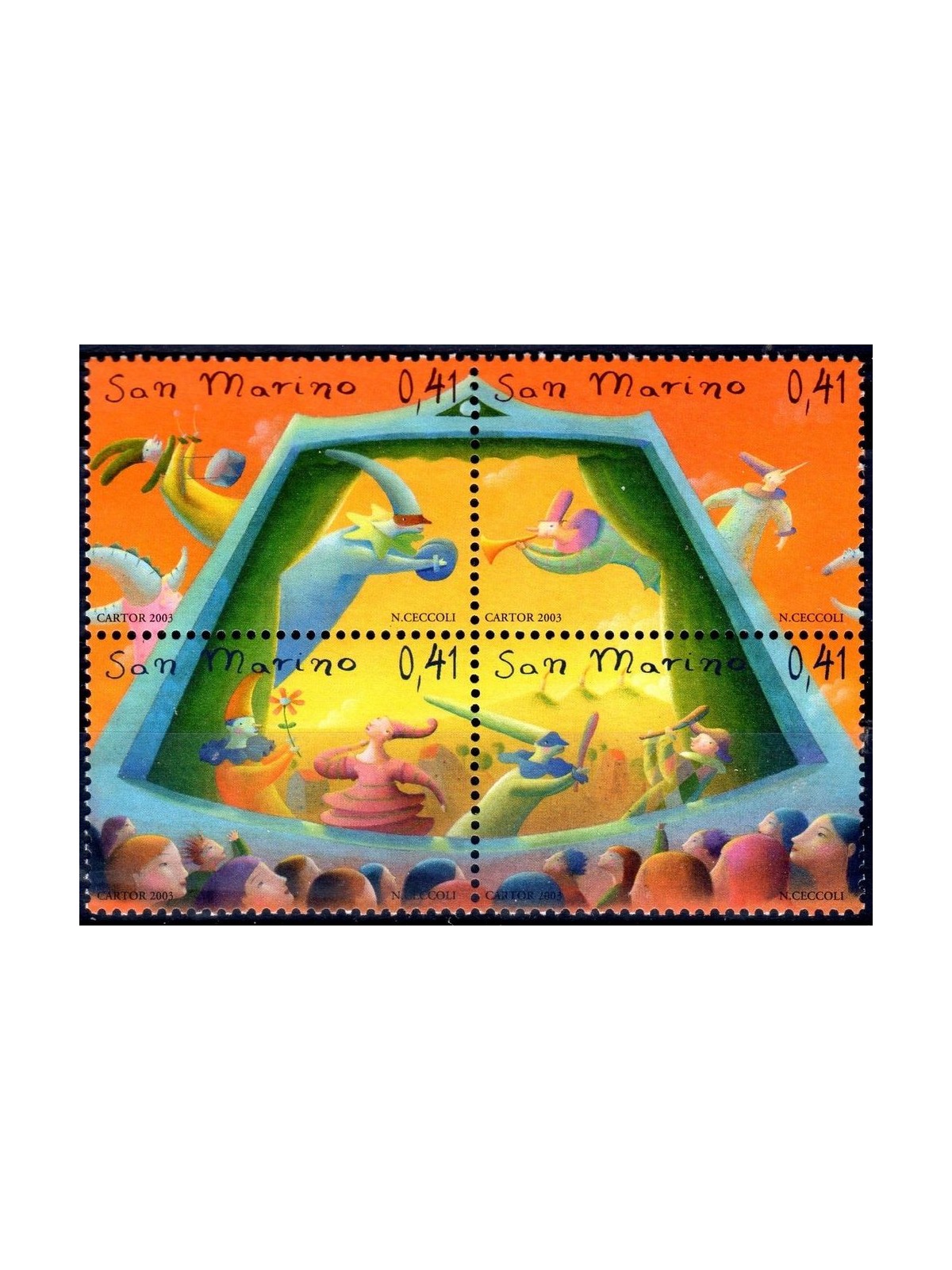 SAN MARINO 2003 Puppet art 4v MNH**