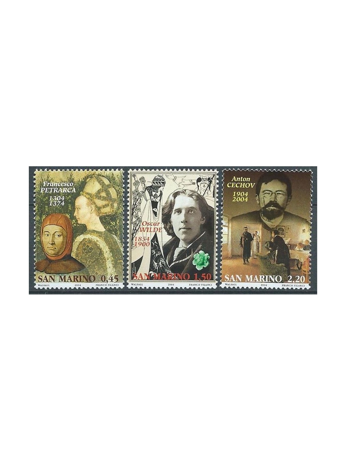 SAN MARINO 2004 Personaggi della letteratura 3v MNH**