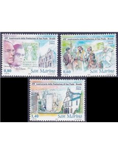 SAN MARINO 2004 Fondazione San Paolo del Brasile 3v MNH**