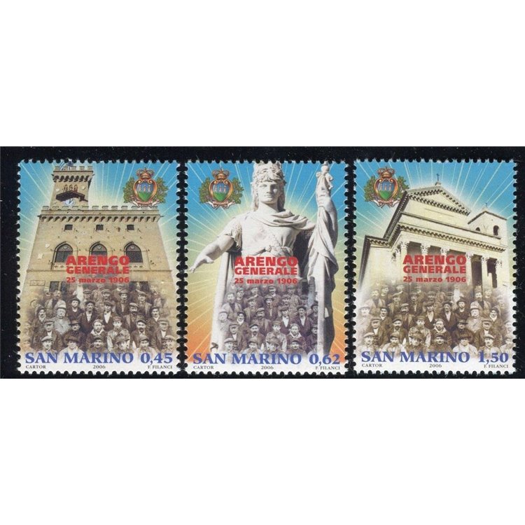 SAN MARINO 2006 Arengo of the heads of families 3v MNH**
