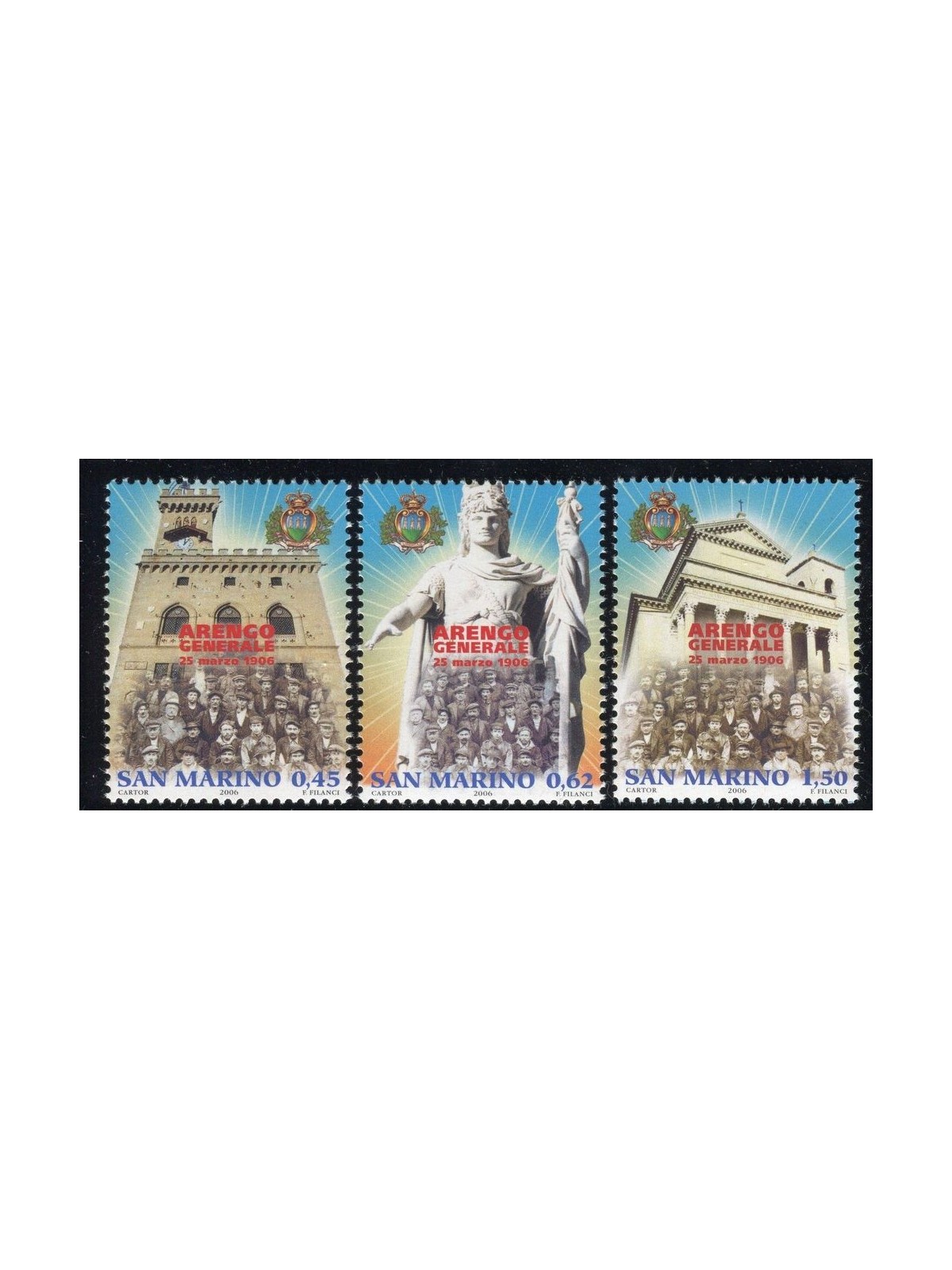 SAN MARINO 2006 Arengo of the heads of families 3v MNH**