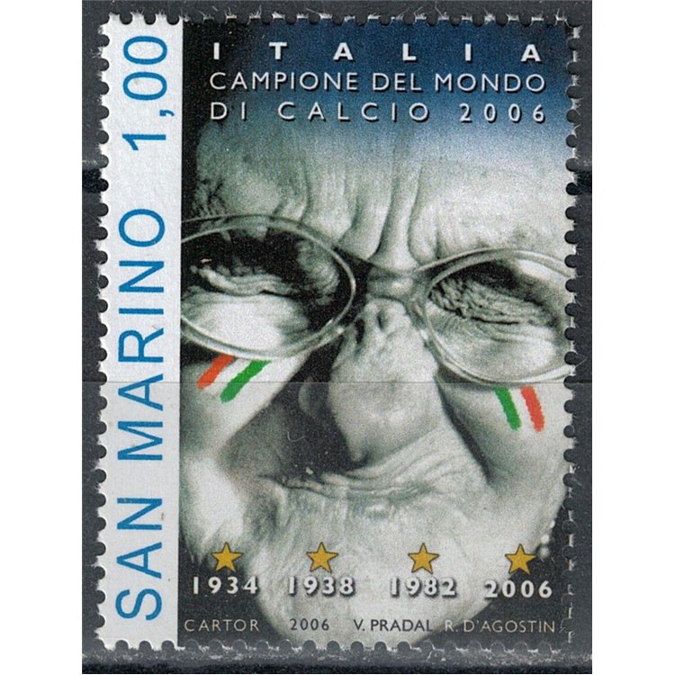 SAN MARINO 2006 Italy Football World Champion MNH**