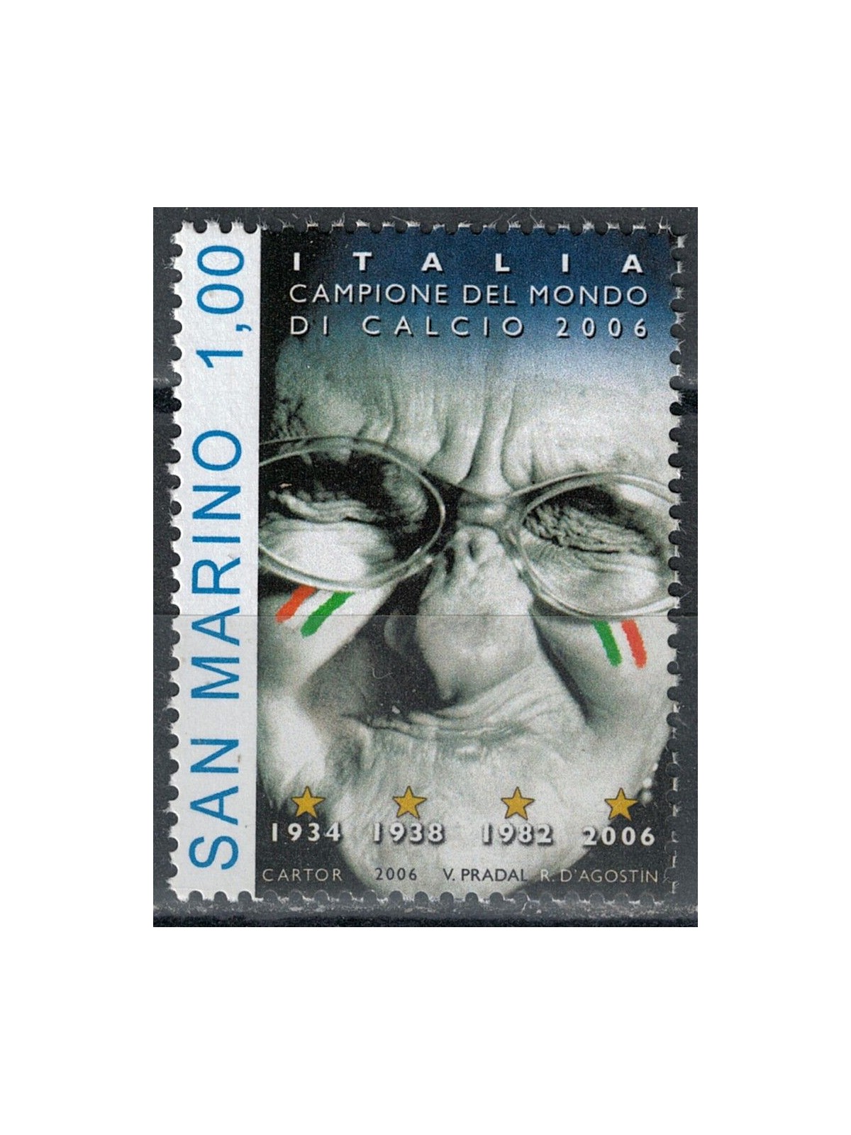 SAN MARINO 2006 Italia campione del mondo di calcio MNH**