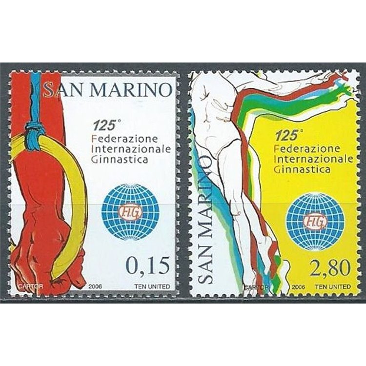 SAN MARINO 2006 International Gymnastics Federation 2v MNH**