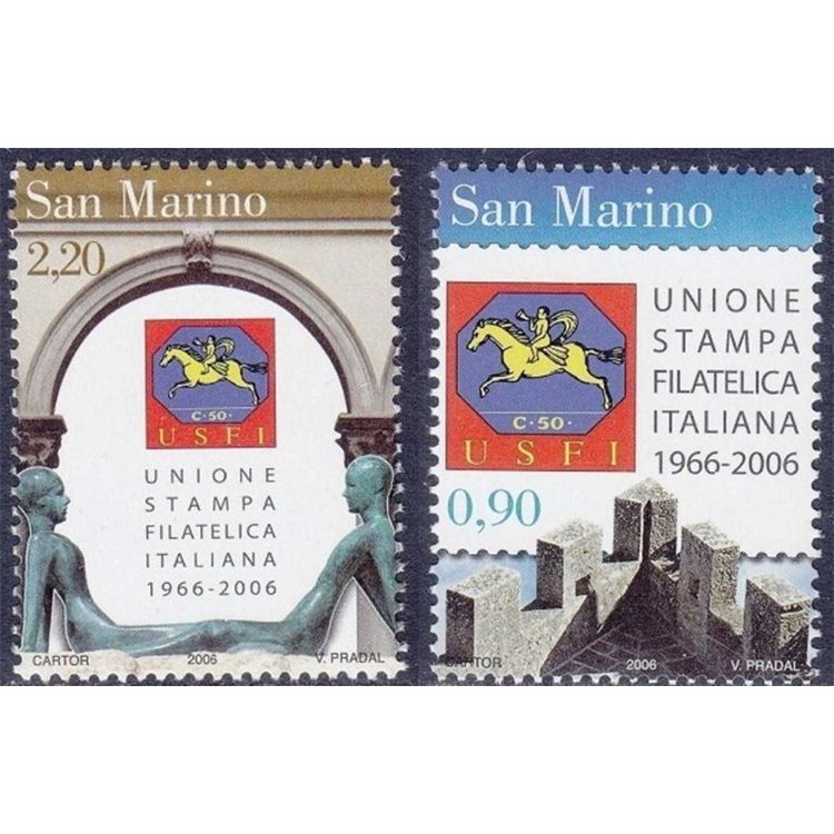 SAN MARINO 2006 Italian Philatelic Press Union 2v MNH**