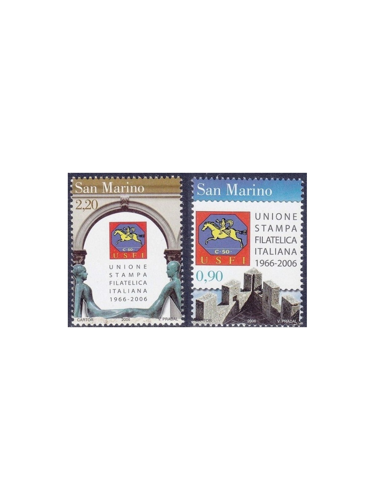 SAN MARINO 2006 Italian Philatelic Press Union 2v MNH**