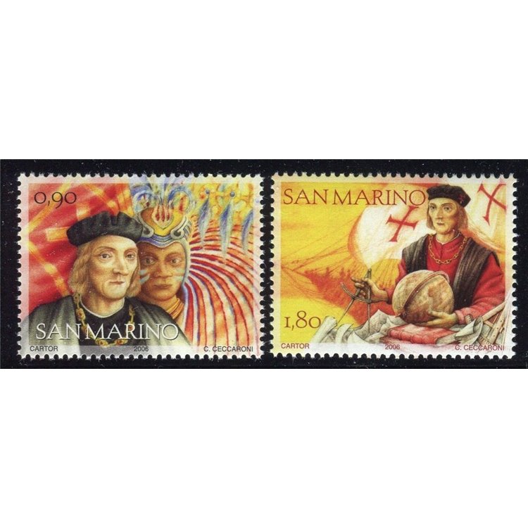 SAN MARINO 2006 Cristoforo Colombo 2v MNH**