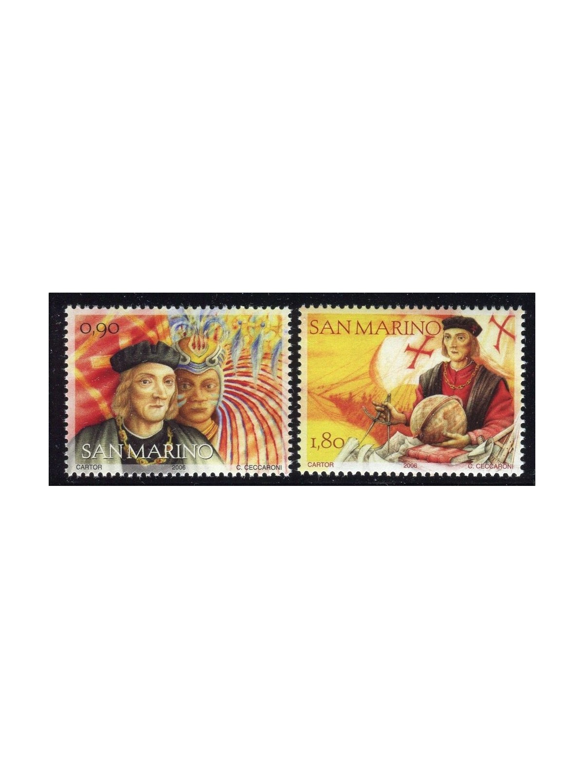 SAN MARINO 2006 Cristoforo Colombo 2v MNH**