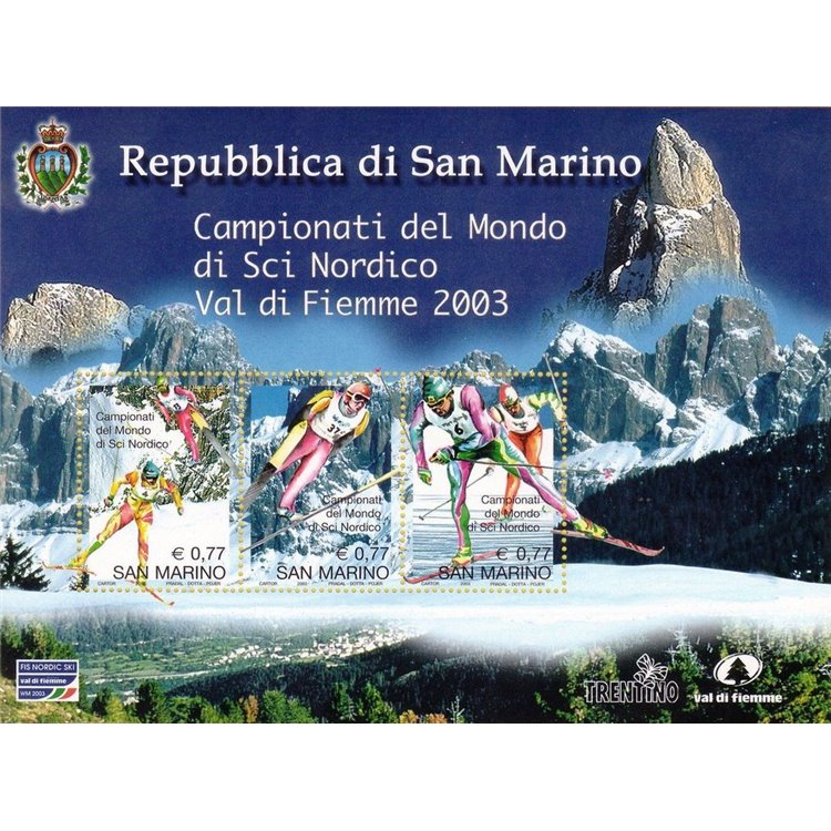 SAN MARINO 2003 Campionato mondiale di sci nordico BF MNH**