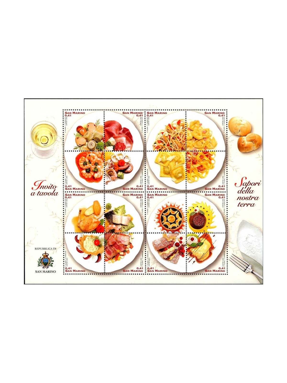 SAN MARINO 2003 Flavors of our Land s/s MNH**