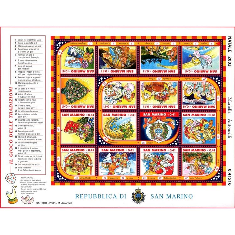 SAN MARINO 2003 Natale BF MNH**
