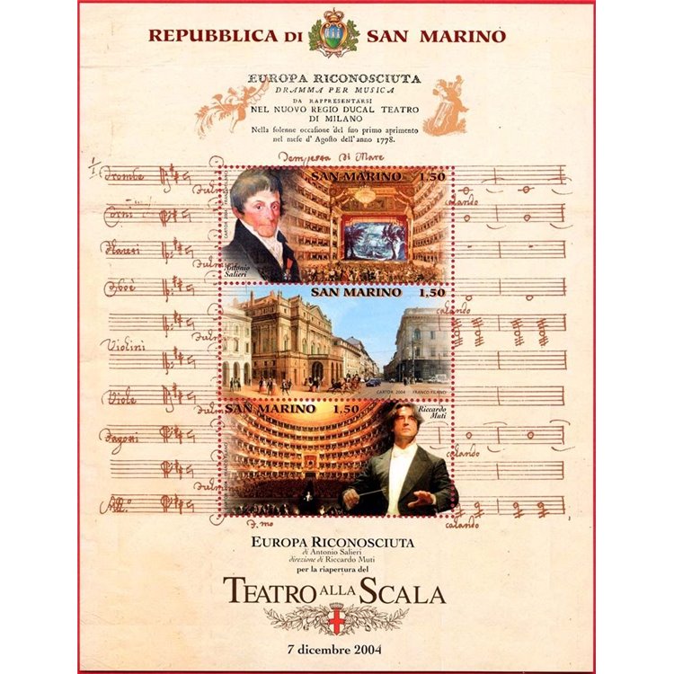 SAN MARINO 2004 Teatro alla Scala BF MNH**