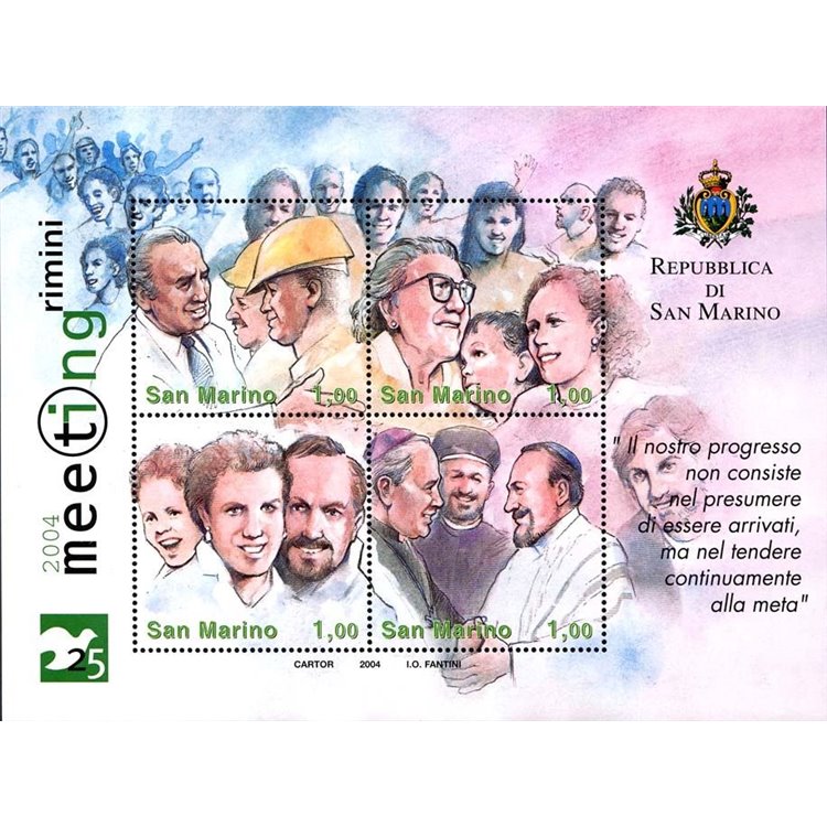 SAN MARINO 2004 Anniversary of the Rimini Meeting s/s MNH**