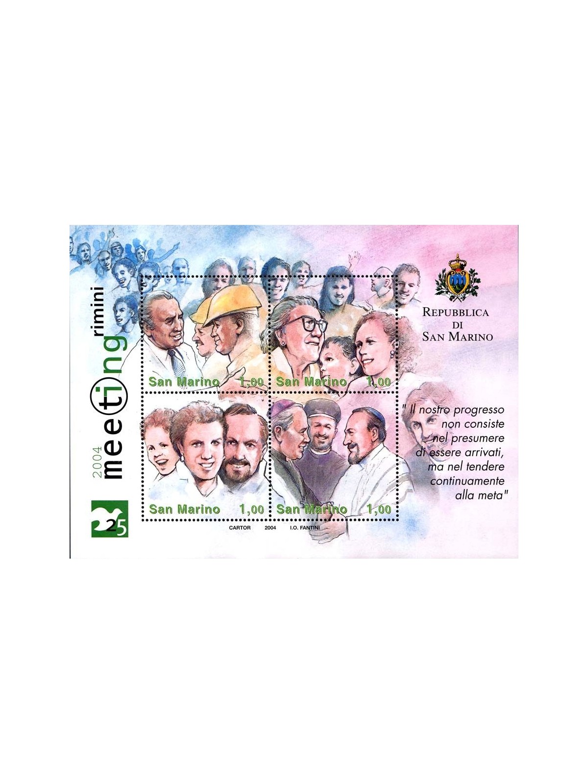 SAN MARINO 2004 Anniversario del meeting di Rimini BF MNH**