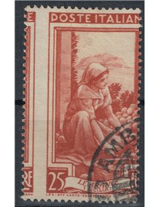 ITALY 1950 Variety £25 Italy at work (perforated) us ©