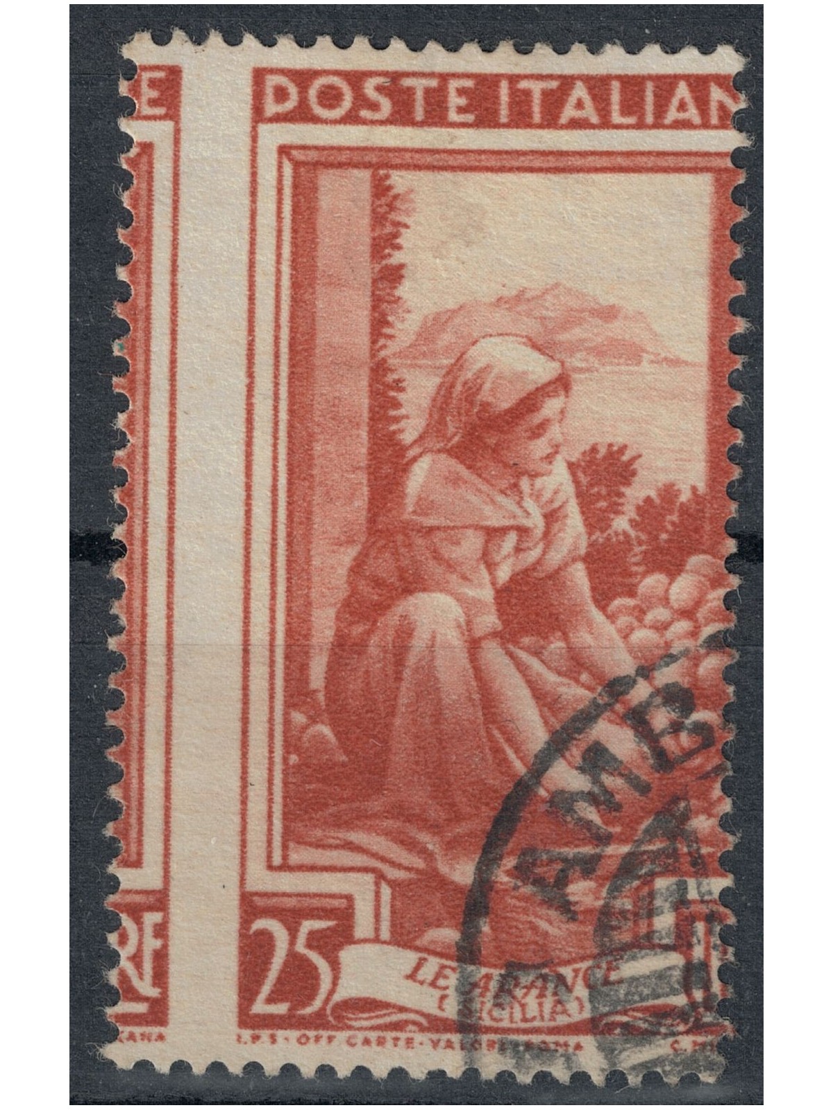 ITALY 1950 Variety £25 Italy at work (perforated) us ©