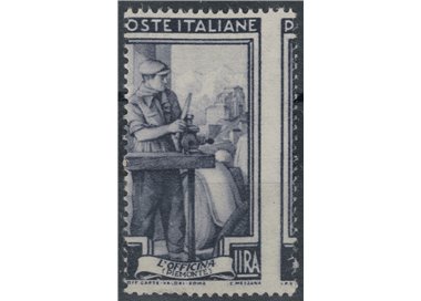 ITALIA 1950 Italia al lavoro 1£ Varietà MNH**