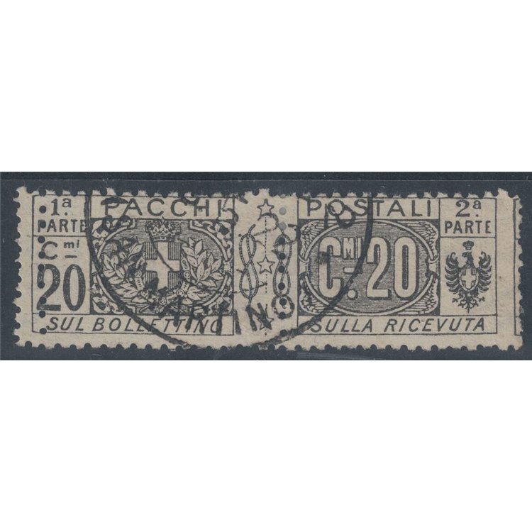 ITALY KINGDOM 1914-22 Postal parcels 20c variety (double perforated) us