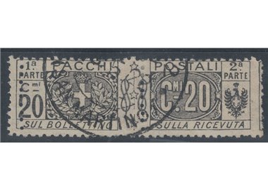 ITALY KINGDOM 1914-22 Postal parcels 20c variety (double perforated) us